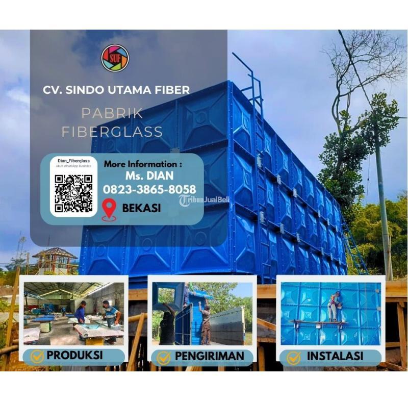 Supplier Tangki Air Fiberglass Kotak FRP - Bekasi Jabar