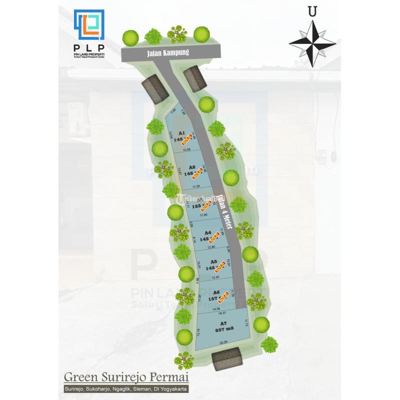 Dijual Tanah SHM Luas 237m2 Siap Baliknama Timur Pasar Gentan - Sleman