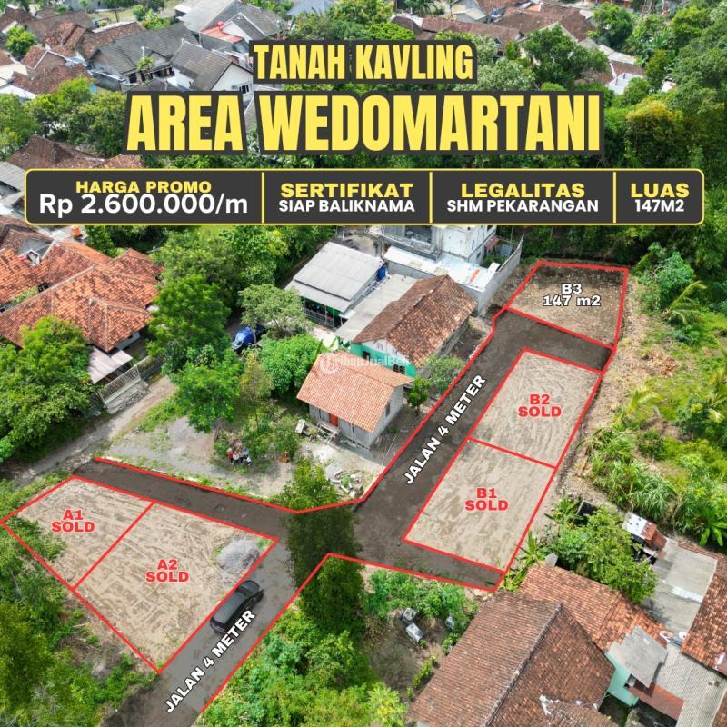 Dijual Tanah Kavlig, Luas 147m2, SHM, Dekat Stadion Maguwoharjo - Yogyakarta