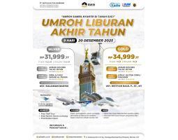 Agen Travel Umroh, Liburan Akhir Tahun, 20 Desember 2025, 9 hari, Start Jakarta, Free Kereta - Jakarta Pusat