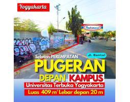 Dijual Tanah Strategis Jogja Selatan Perempatan Pugeran Luas 409 m2 lebar 20m - Yogyakarta