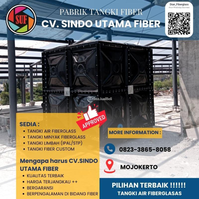 Tandon Air Kotak Fibeglass FRP, Tangki Panel - Mojokerto