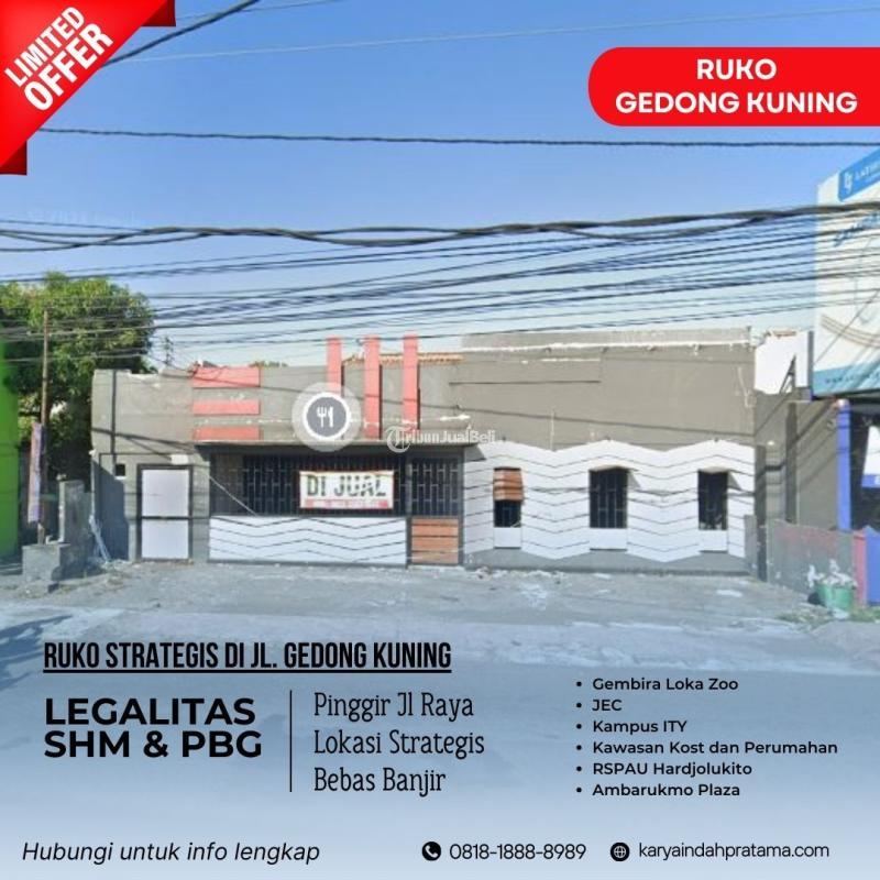 Dijual Ruko Siap Pakai Pinggir Jl Gedong Kuning Strategis Dekat Gembira Loka - Yogyakarta