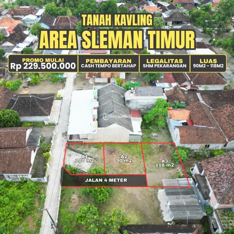 Dijual Tanah Murah, Luas 90m2, SHM, Timur Pasar Sidorejo, Sleman - Yogyakarta