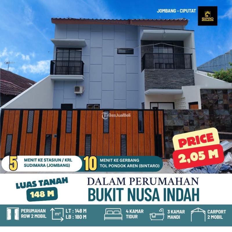 Dijual Rumah 2 Lantai Baru Tanah Luas 148 m2 di dalam Perum Bukit Nusa Indah Ciputat - Tangerang Selatan