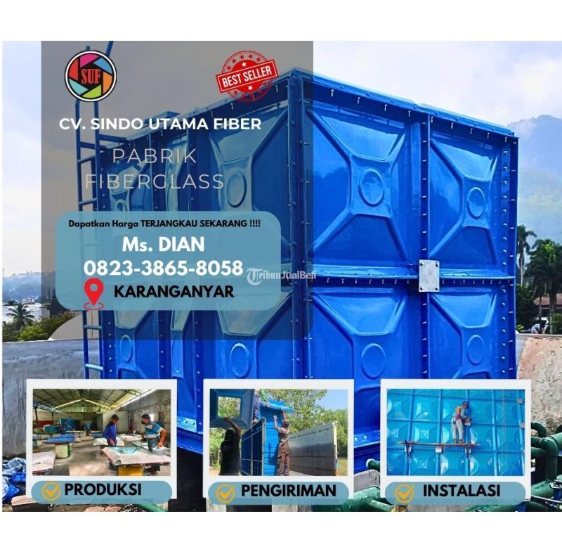 Sedia Tangki Air Fiberglass Panel FRP 2000 Liter, Roof Tank FRP - Karanganyar