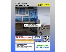 Dijual Ruko di J City Posisi Cantik di Jl. Karya Wisata, Kel. Pangkalan Masyhur - Medan