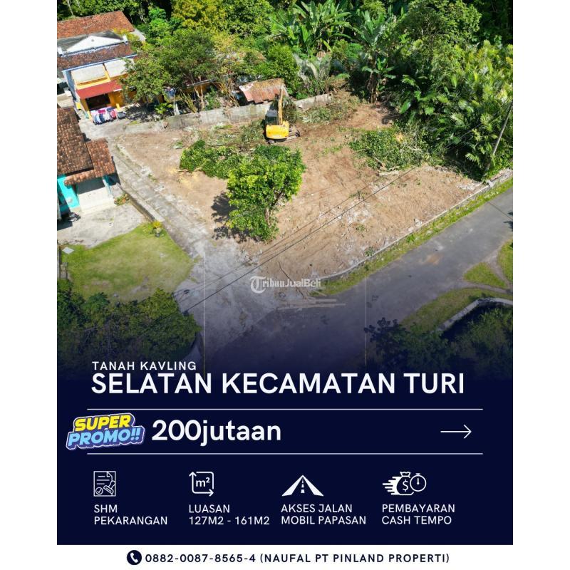 Jual Tanah Kavling Luas 127 m2 Legalitas Aman Selatan Kecamatan Turi Mulai 200 Jutaan - Sleman