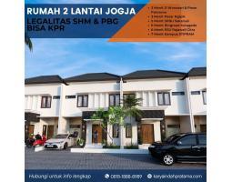 Jual Rumah 2 Lantai Tipe 60 Baru KPR DP Ringan Dekat Jl Wonosari Potorono Banguntapan Strategis - Bantul