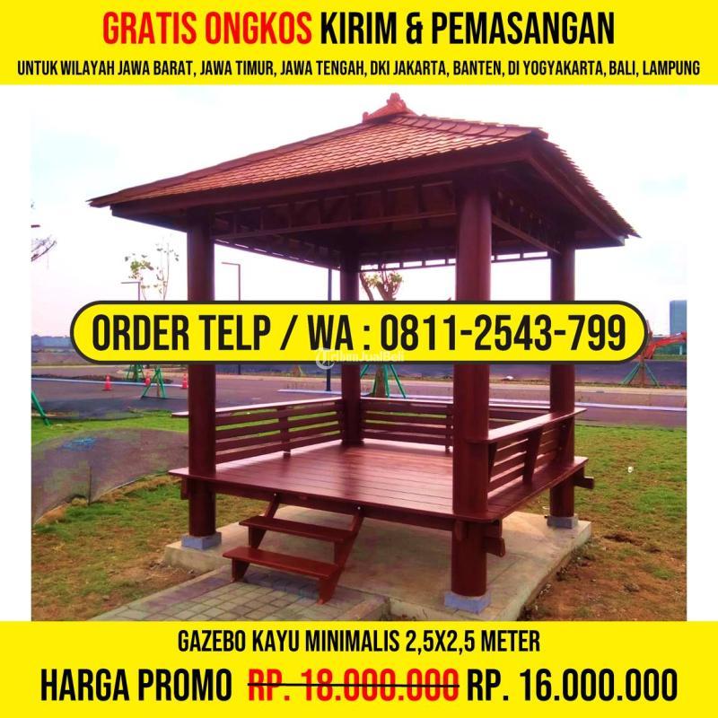 Gazebo Joglo 2,5x2,5 Atap Sirap Ulin - Bogor