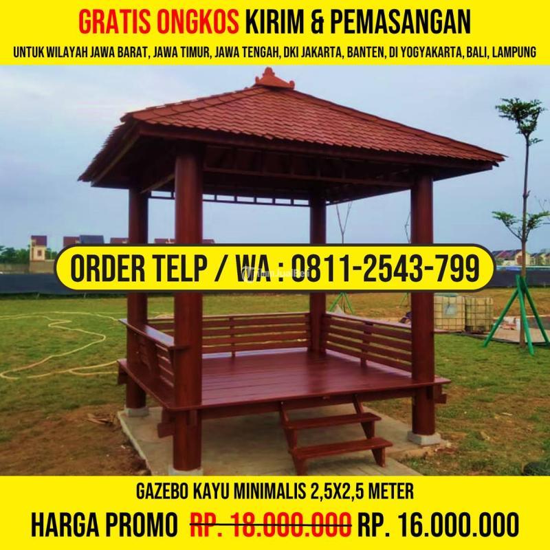 Gazebo Joglo 2,5x2,5 Atap Sirap Ulin - Bogor
