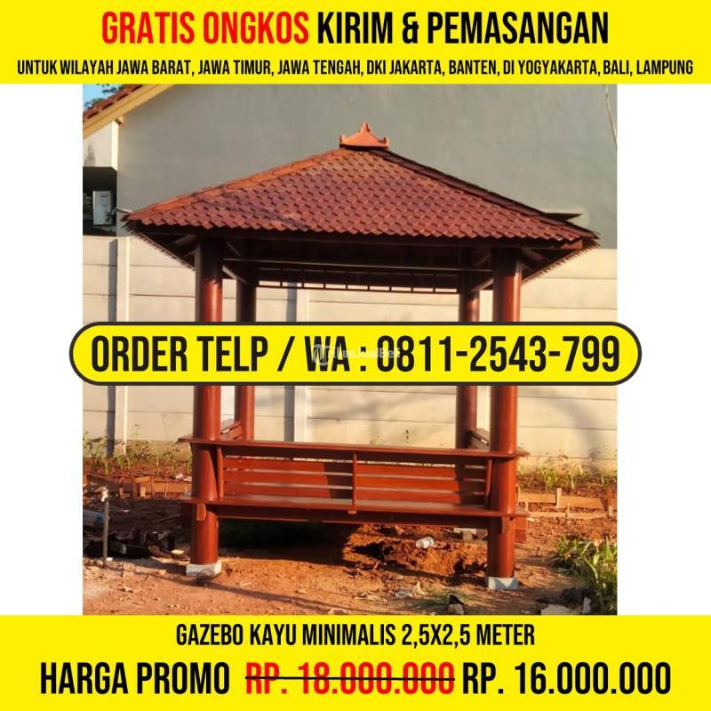 Gazebo Murah 2,5x2,5 Atap Sirap Ulin - Bogor
