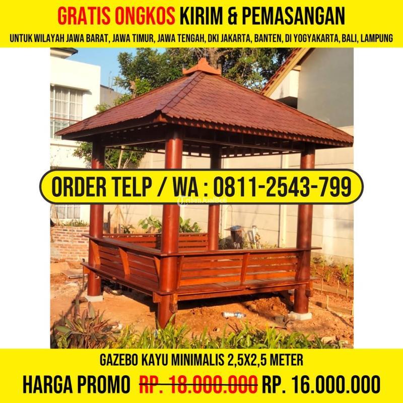 Gazebo Murah 2,5x2,5 Atap Sirap Ulin - Bogor