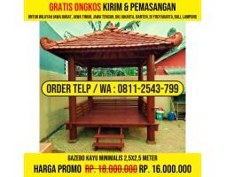 Gazebo Gardens 2,5x2,5 Atap Sirap Ulin - Bogor