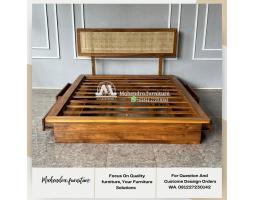 Dipan Tempat Tidur Ukuran 160x200 Laci Jati Minimalis Modern - Yogyakarta 