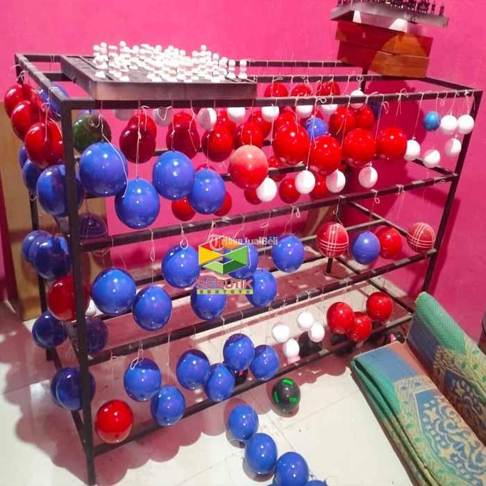 Set Bola Bocce Boccia Kayu Jati Murah Petanque Tunanetra Mainan Anak Berkebutuhan Khusus - Sorong