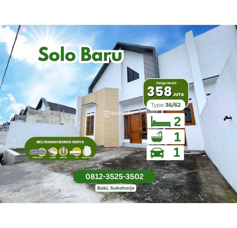Dijual Rumah Tipe 36 2KT 1KM Legalitas SHM Harga Rp 358 Juta - Sukoharjo 