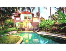 Dijual Villa, LT. 1450m2, LB. 900m2, SHM, 9 Kamar Tidur, Fully Furnished, Di Ubud, Gianyar - Bali