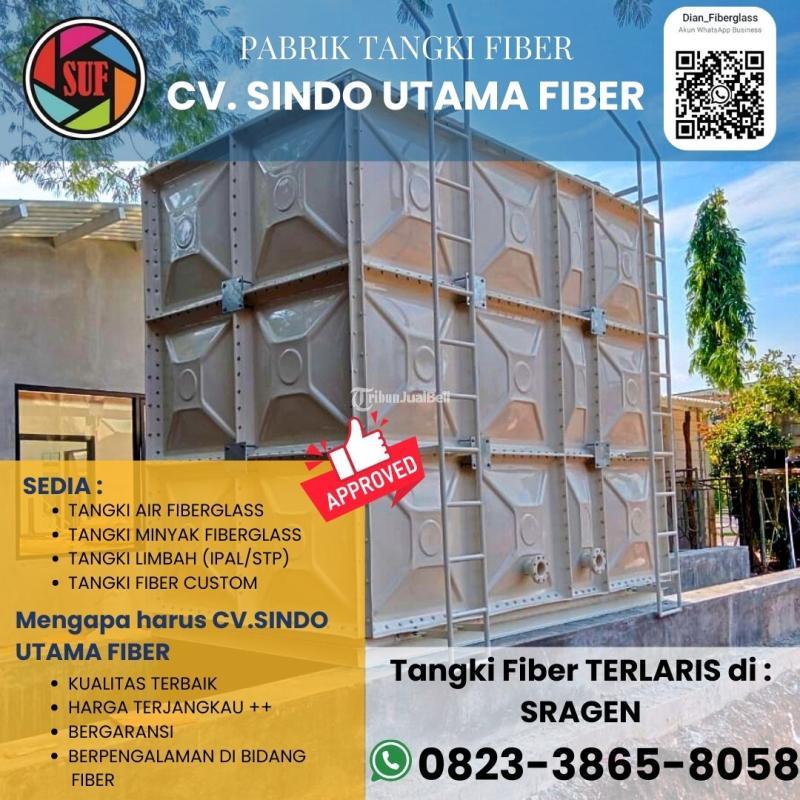 Kontraktor Supllier Tangki Air Fiberglass FRP Kotak - Sragen Jateng