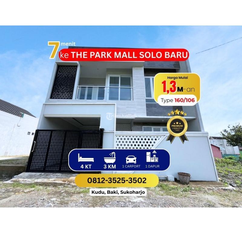 Dijual Rumah 2 Lantai Premium 4KT 3KM SHM, 7 Menit Ke The Park Mall Solo Baru - Sukoharjo