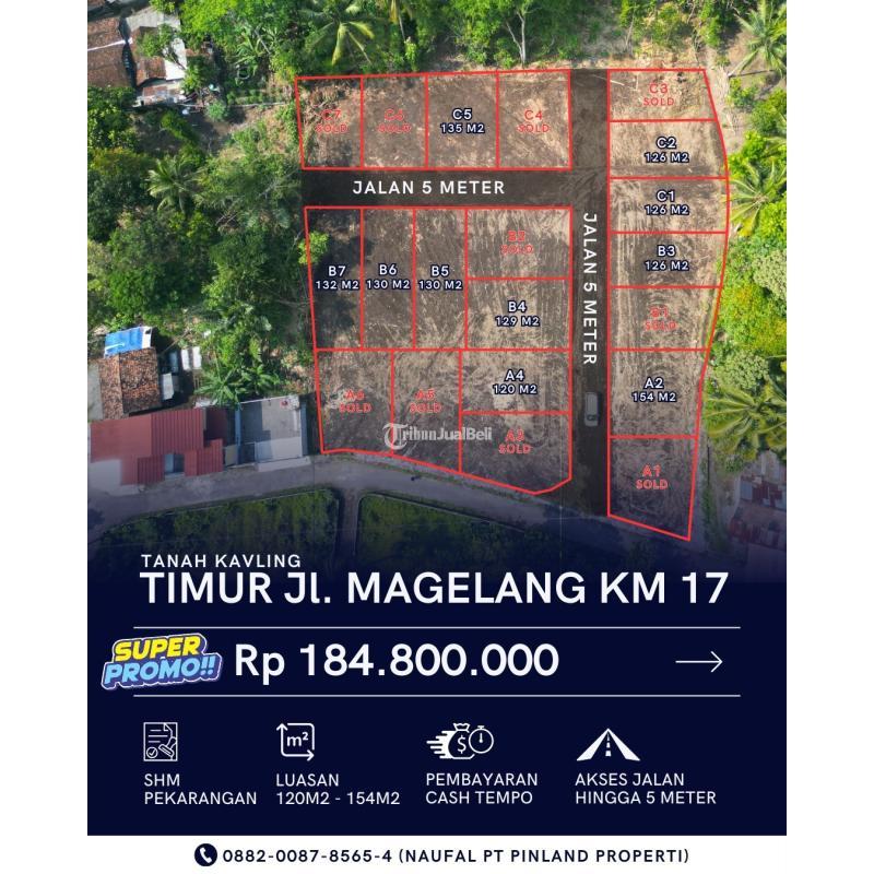 Dijual Tanah Kavling, Luas 120m2, SHM, Dekat RSUD Sleman, Harga Mulai 180 Jutaan- Yogyakarta