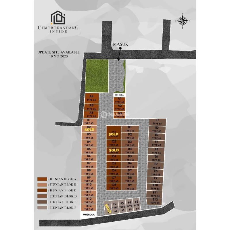 Jual Rumah Impian Free Furniture 2 Lantai Tipe 65 Baru Strategis SHM Dp 0 - Malang Kota