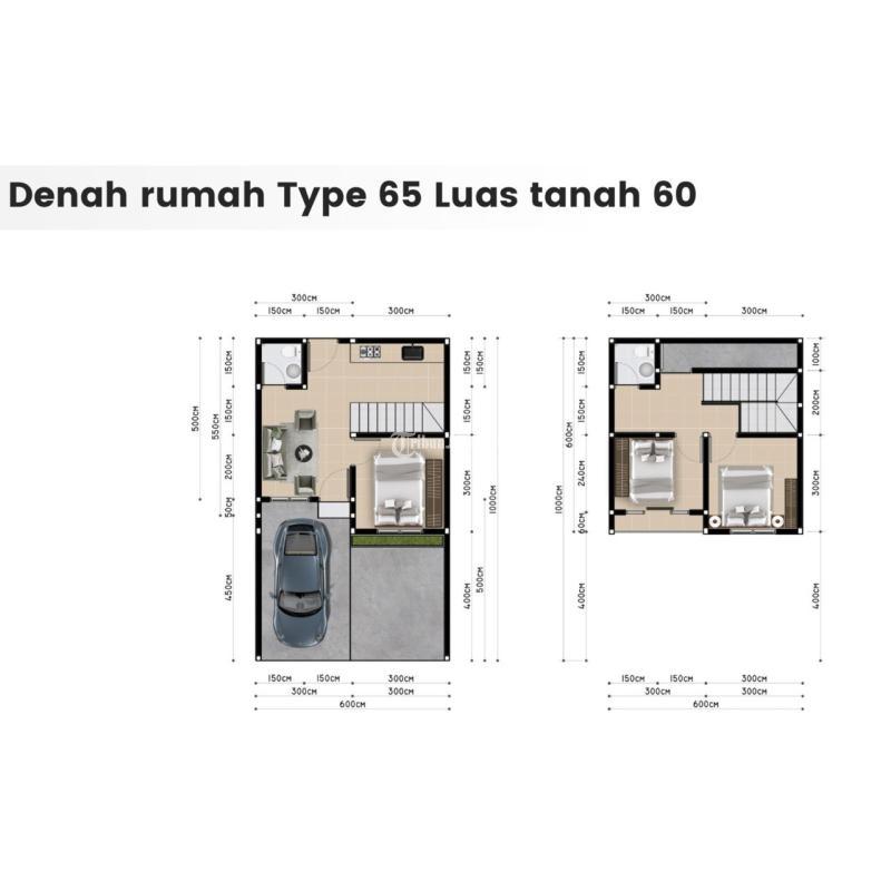 Jual Rumah Impian Free Furniture 2 Lantai Tipe 65 Baru Strategis SHM Dp 0 - Malang Kota