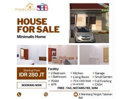 Dijual Rumah Tipe 36 SHM 2KT 1KM Minimalis - Tabanan