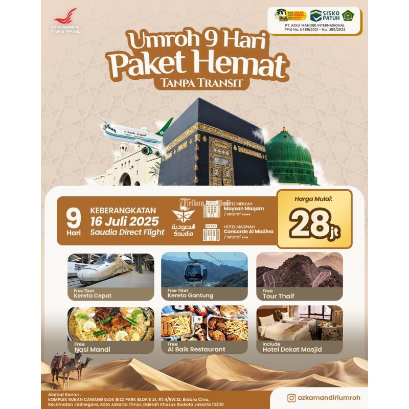 Paket Umroh Murah No Hidden Fees - Jakarta Timur