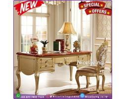 Meja Direksi Klasik Plus Kayu Jati Meja Kantor Ukir Terbaru Furniture - Jepara 