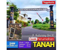 Tanah Bagus Jogja Jl Kaliurang Km 10 Luas 3544 m2 ld 33m SHM - Sleman