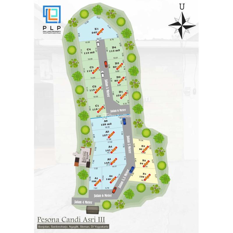 Jual Tanah Luas 113 m2 Shm Selatan Kampus Uii Jl. Kaliurang Promo Mulai 2,9 Juta Per Meter - Sleman