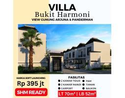 Dijual Rumah Villa Bukit Harmoni Bocek 2KT 2KM SHM Free Balik Nama - Malang