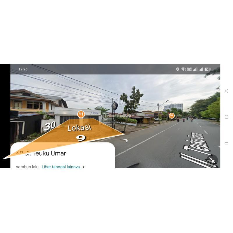 Jual Tanah Luas 278 m2 Lokasi Pinggir Jalan Teuku Umar Ukuran 9x30. Harga 8.9M. Nego - Pontianak