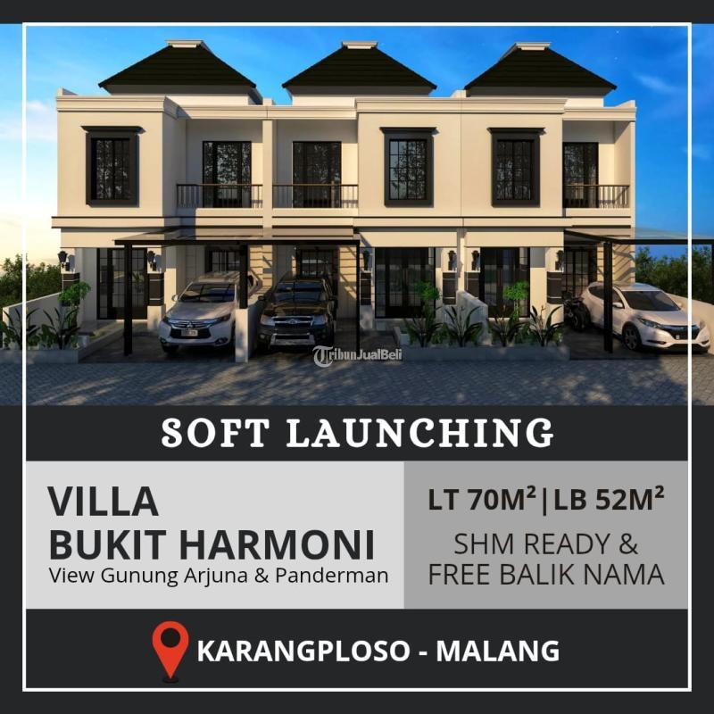 Dijual Rumah di Villa Bukit Harmoni Tipe 58 2KT 2KM SHM - Malang 