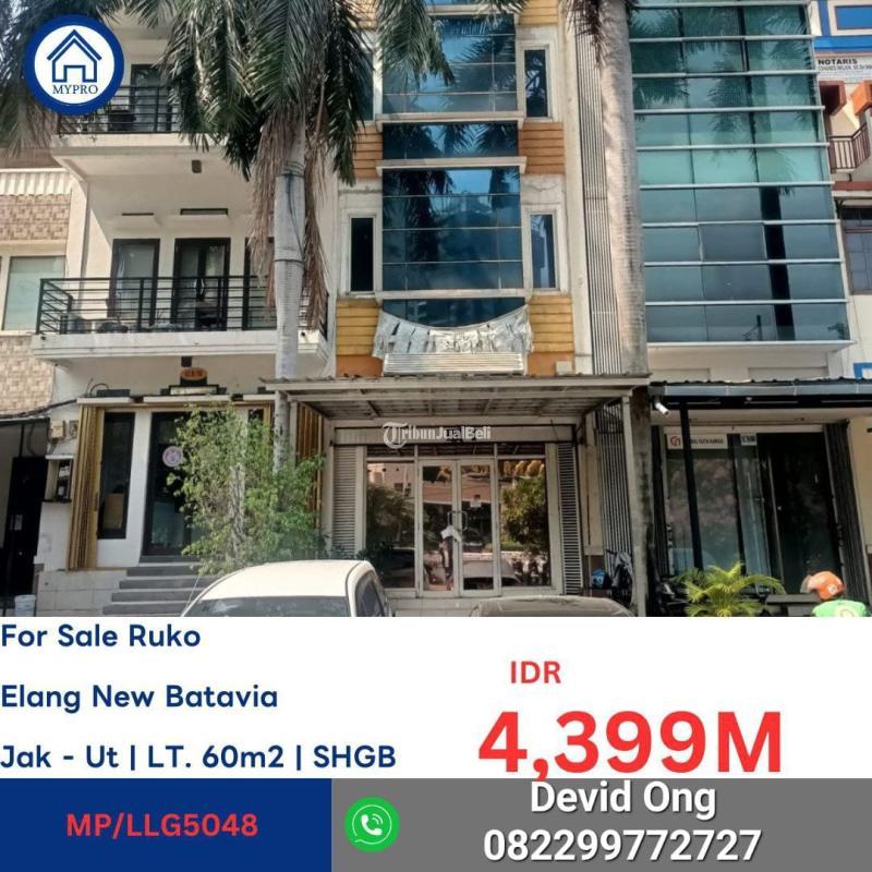 Dijual Ruko, Luas Bangunan 180m2, HGB, Elang New Batavia, Kelapa Gading - Jakarta Utara 