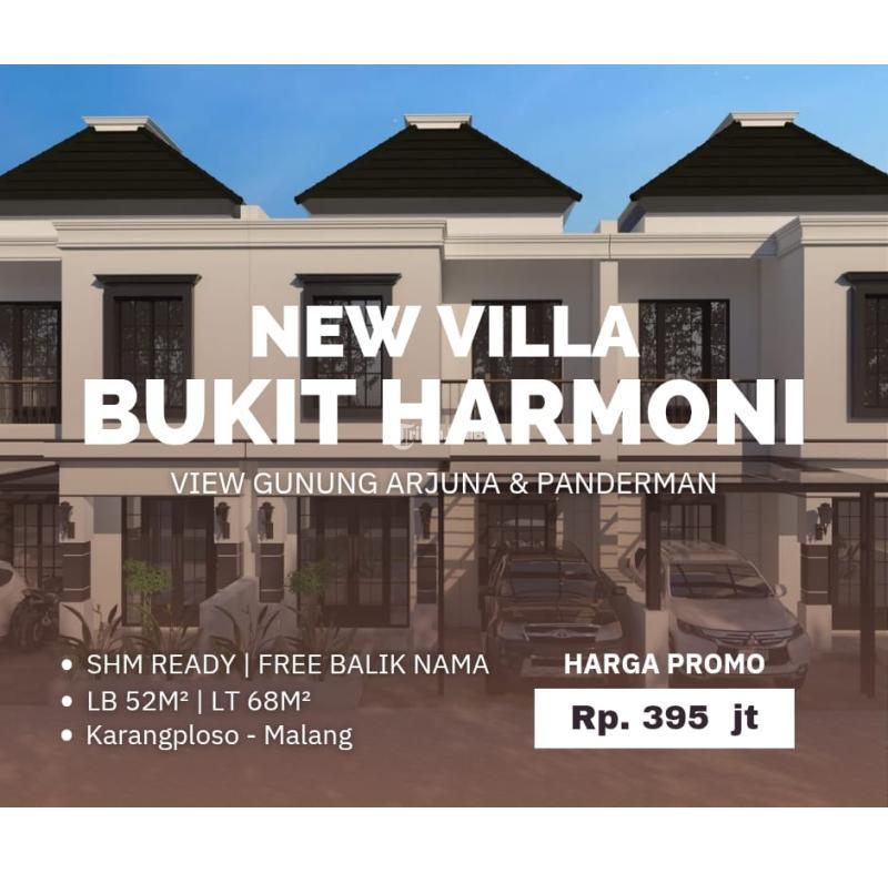 Jual Villa Luas 68 m2 Baru View Gunung dan Kota - Malang