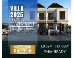 Dijual Rumah Villa Bukit Harmoni View Gunung Arjuna dan Kota Batu - Malang