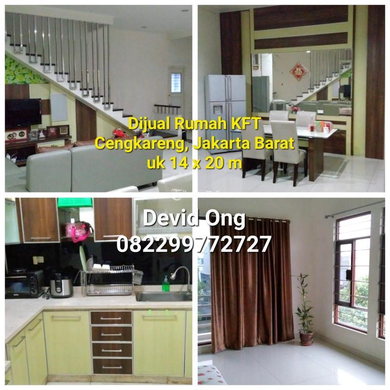 Dijual Rumah KFT 2 Lantai, 4KT, 4KM, SHM, Hadap Barat, Semi Furnish, di Cengkareng - Jakarta Barat