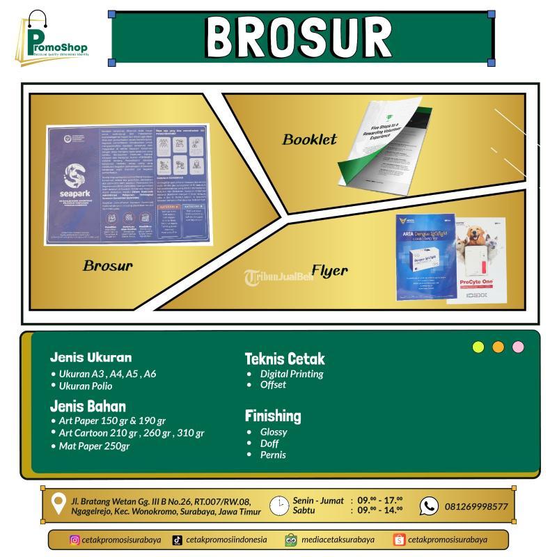 Jasa Cetak Brosur Produk Promosi, Custom Brochure Termurah, Promoshop - Surabaya