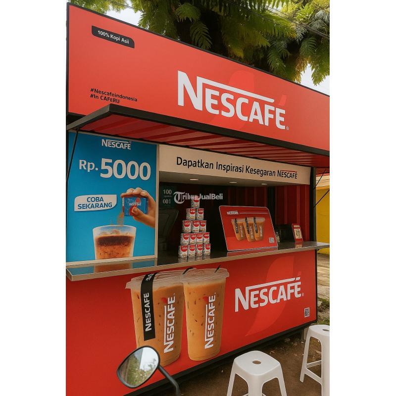 Booth Kontainer Ala Nescafe Siap Jualan Aestetic - Kudus