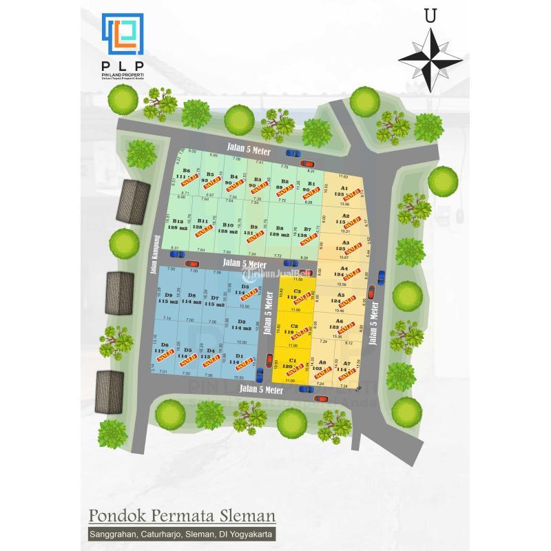 Jual Tanah Kavling Luas 114 m2 Shm Area Jl. Magelang Km 12,5 Mulai 1,9 Juta Per Meter - Sleman
