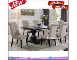 Niceliving Kursi Makan Plus Shabby Kursi Makan Dudukan Busa Empuk Kursi Ma Furn - Bangli