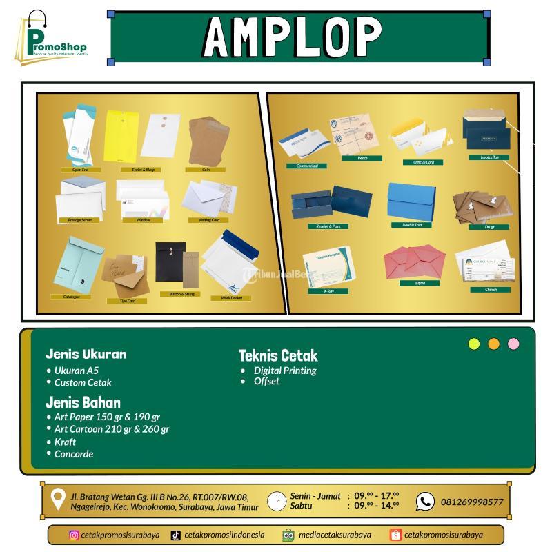 Buat Amplop Surat Custom Kop Perusahaan Premium Harga Murah Percetakan - Surabaya