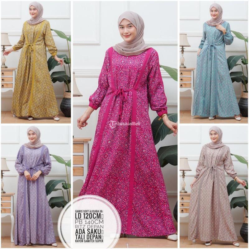 Gamis Soft Alishba Batik Cap Premium Bahan Rayon by Batik Roro Syifa - Pekalongan Kota