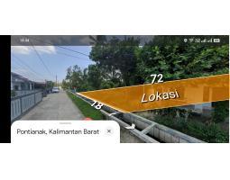 Dijual Tanah Kosong, Luas 1.296m2, SHM, Siap Bangun, Ukuran 18x72, Lokasi Jln. Suka Mulia - Pontianak