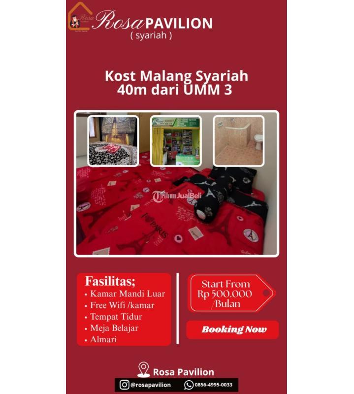 Disewakan Kost Putri Dekat Kampus UMM - Malang