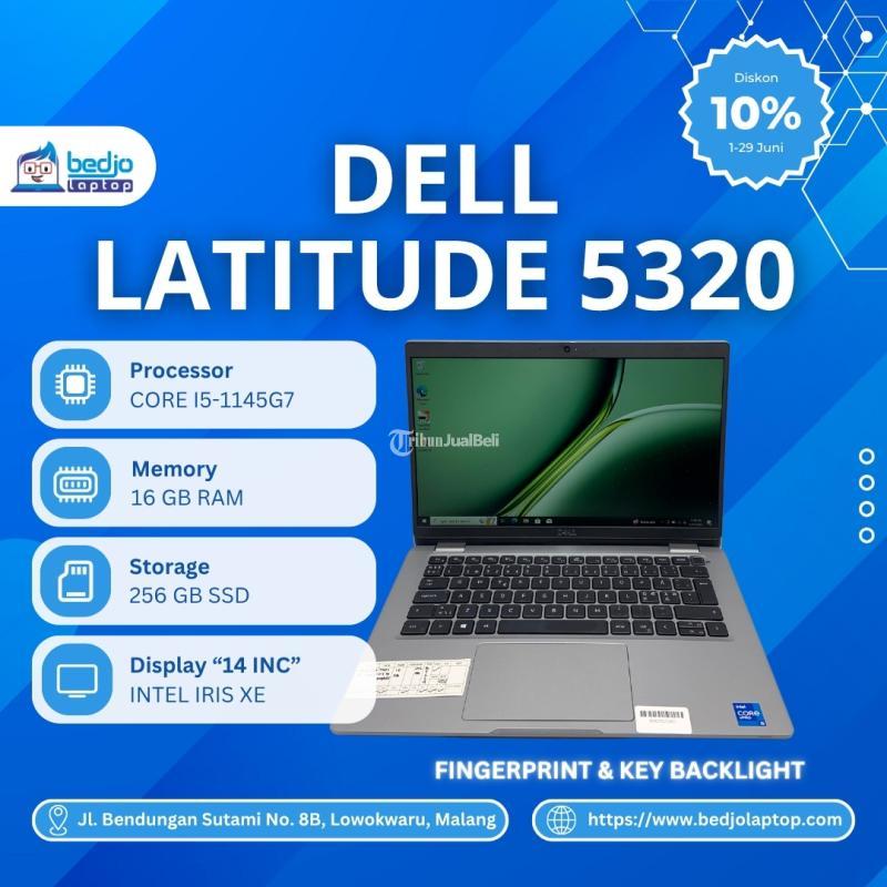 Dijual Laptop Second, DELL LATITUDE 5320, CORE I5-1145G7, INTEL IRIS XE GRAPHICS, RAM 16 GB, SSD 256 GB, Touchscreen, Key Backlight - Malang