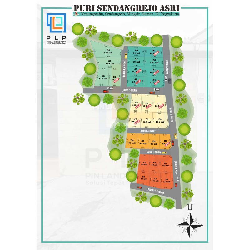 Dijual Tanah SHM Luas 90m2 Utara Pasar Balangan, 150 Meter Dari Jl. Raya Klangon - Sleman