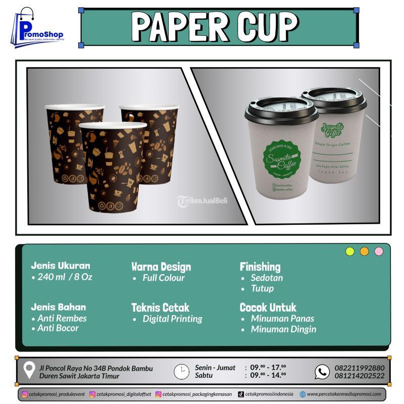 Printing Hot Paper Cup Cetak Kemasan Minuman Coffee Shop Branding Di ...